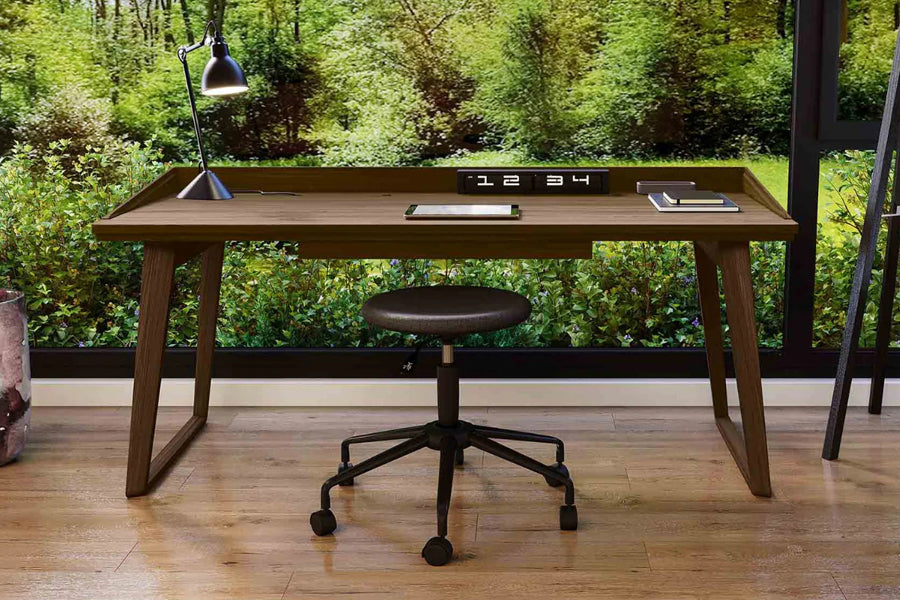 Odin Desk by Copeland Furniture, showing odin desk in live shot.