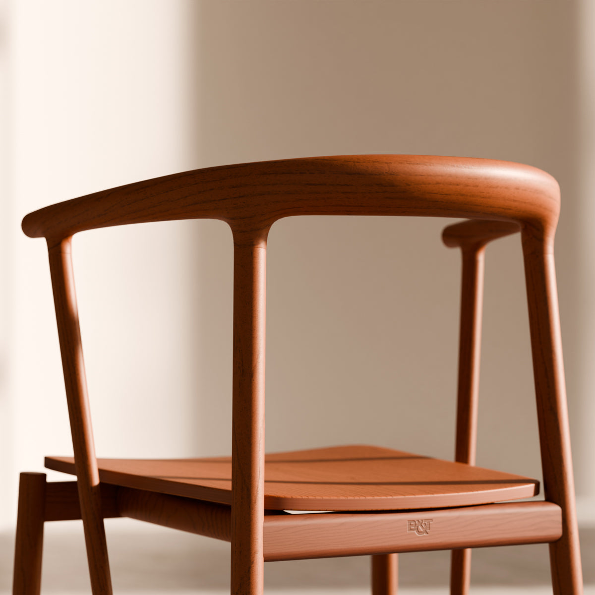 Odin Stool by B&T, showing closeup view of odin stool in live shot.