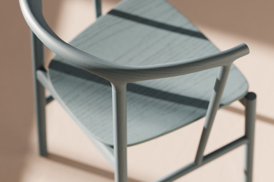 Odin Stool by B&T, showing closeup view of odin stool in live shot.