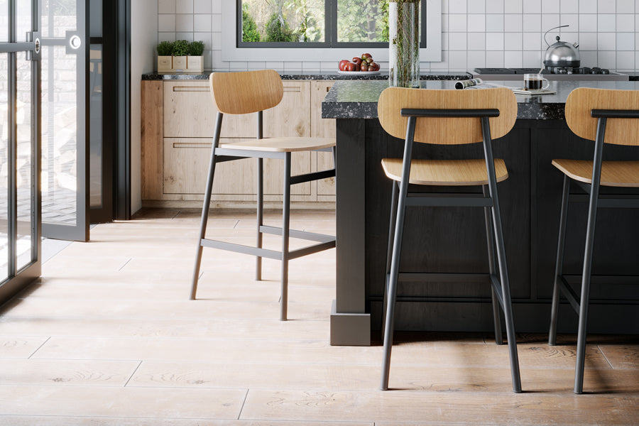 Ojai Metal Counter Stool by Kollektiff, showing ojai metal counter stools in live shot.