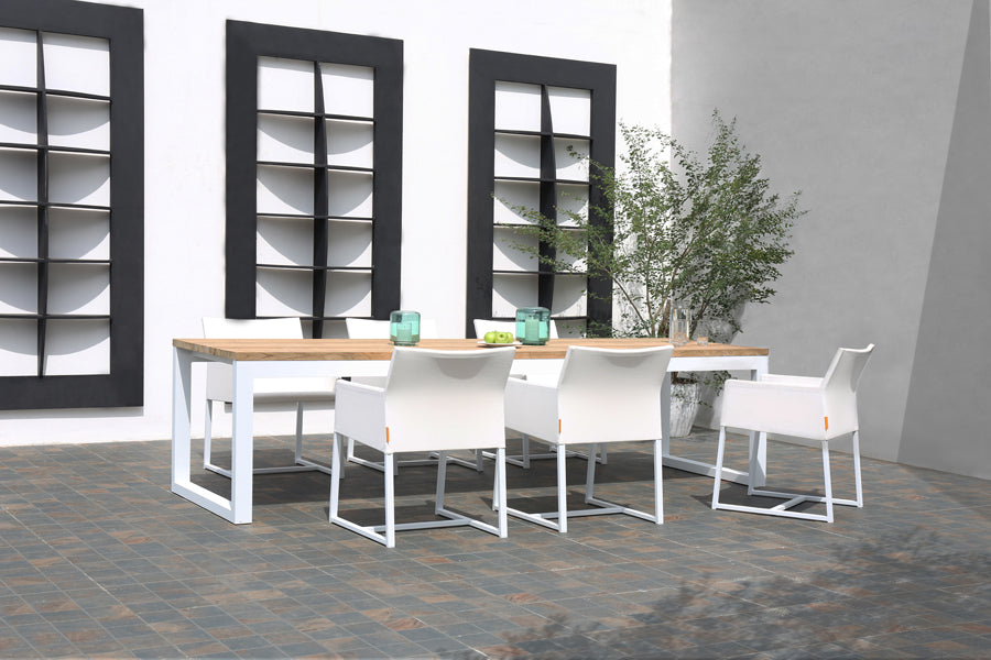 Oko Dining Table by Mamagreen, showing oko dining table in live shot.