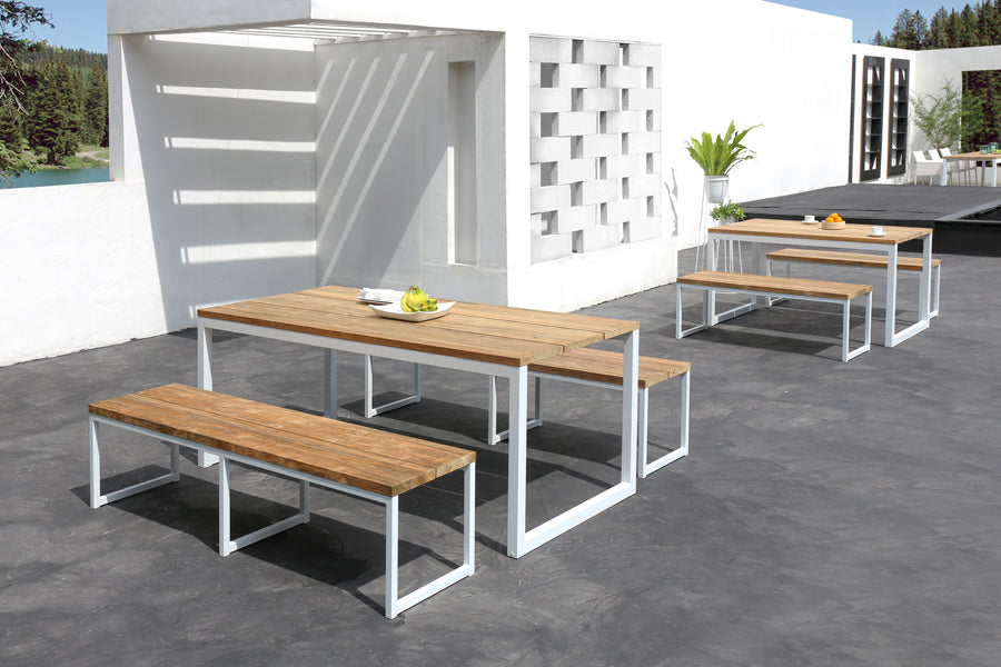 Oko Dining Table by Mamagreen, showing oko dining tables in live shot.