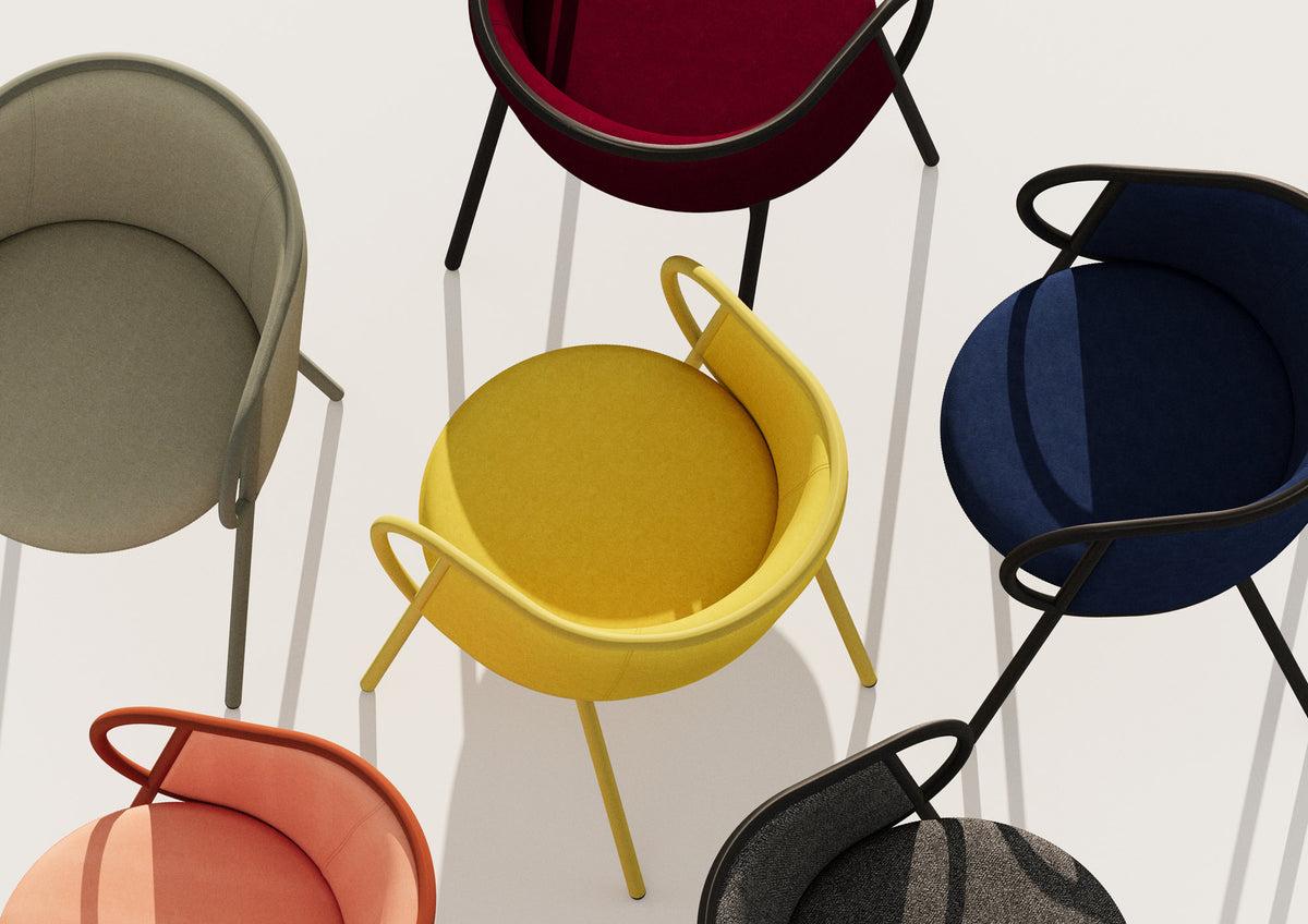Orb Chair by Kollektiff, showing orb chairs in live shot.