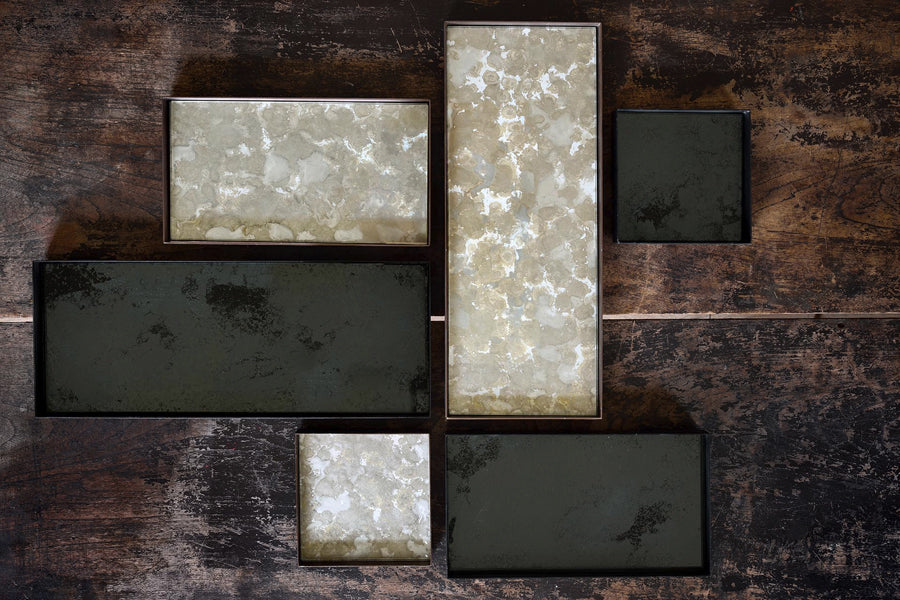 Organic Glass Tray by Ethnicraft, showing organic glass trays in live shot.