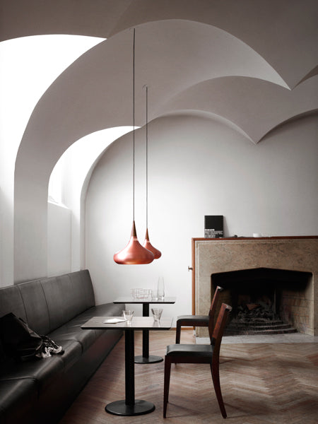 Orient Pendant by Fritz Hansen, showing orient pendants in live shot.