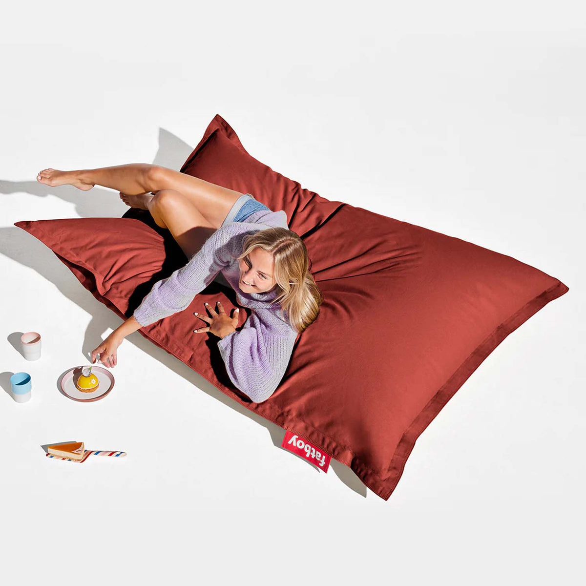 Original Canvas Beanbag by Fatboy, showing original canvas beanbag in live shot.