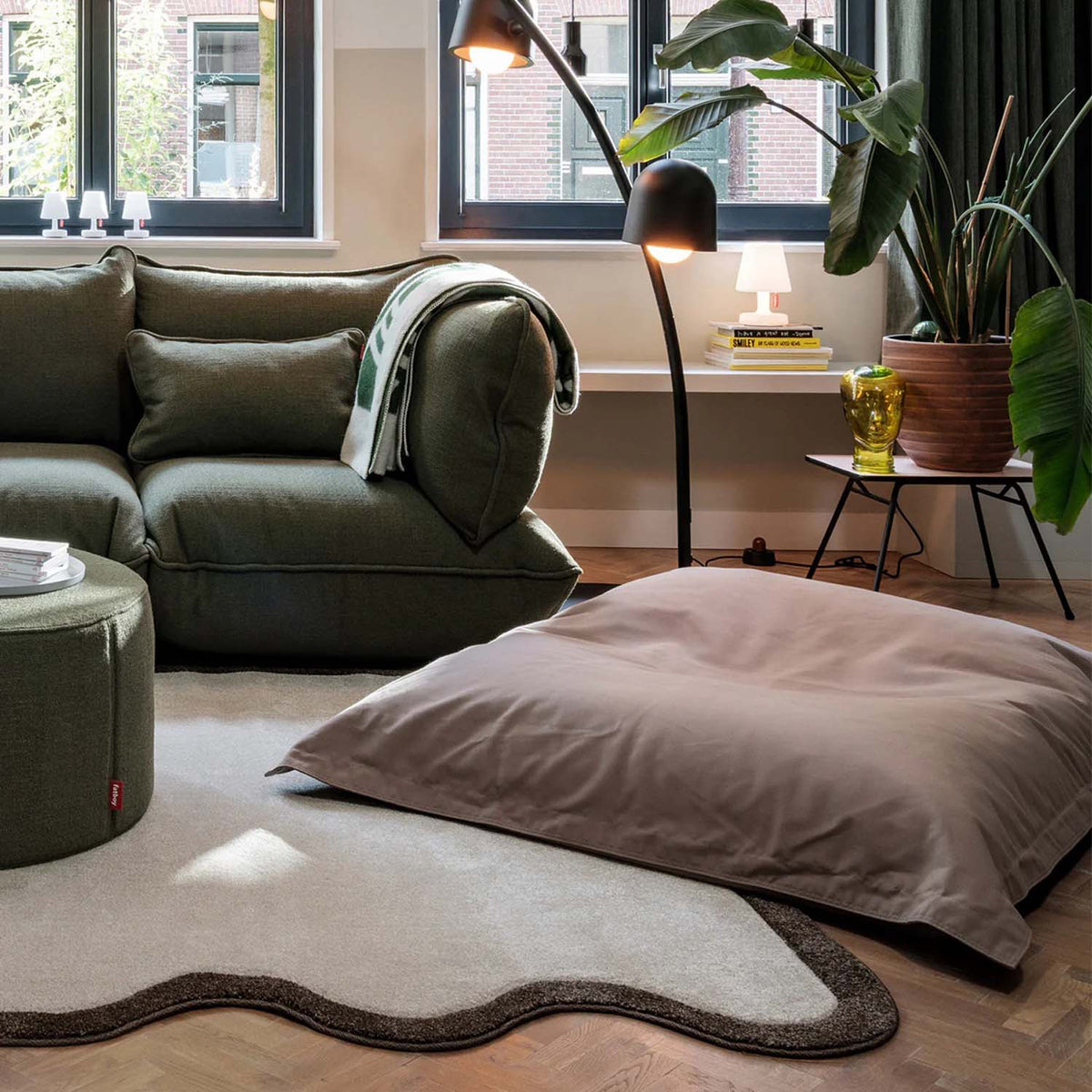 Original Canvas Beanbag by Fatboy, showing original canvas beanbag in live shot.