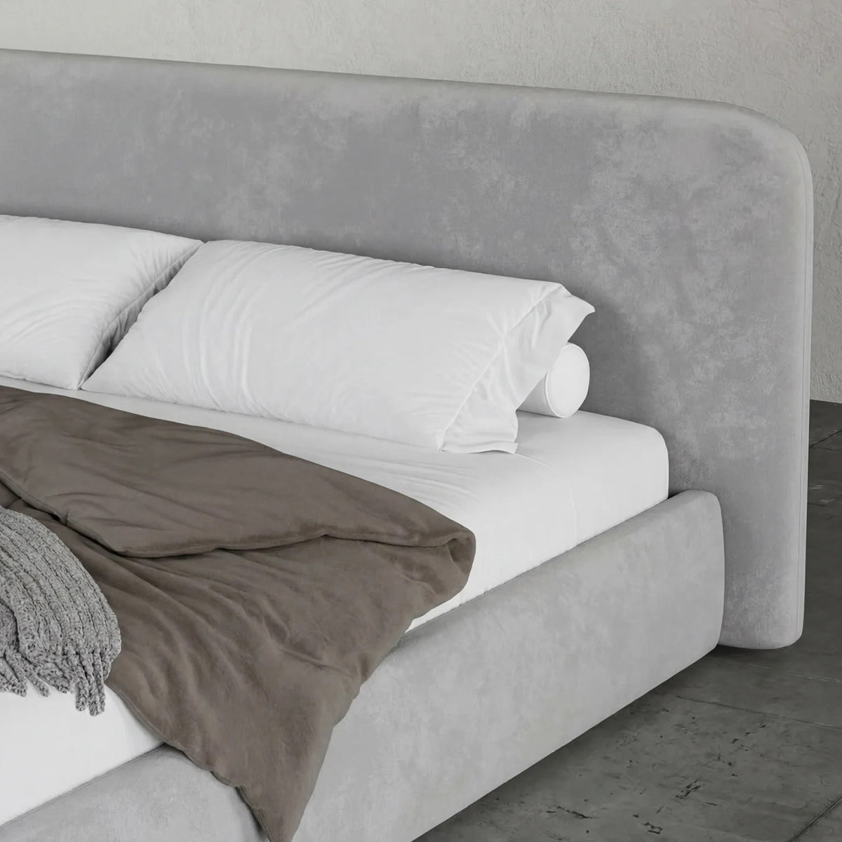 Orson Bed by Viesso, showing closeup view of orson bed in live shot.