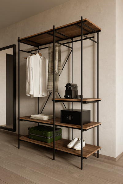 Oscar Rack by Ethnicraft, showing oscar rack in live shot.
