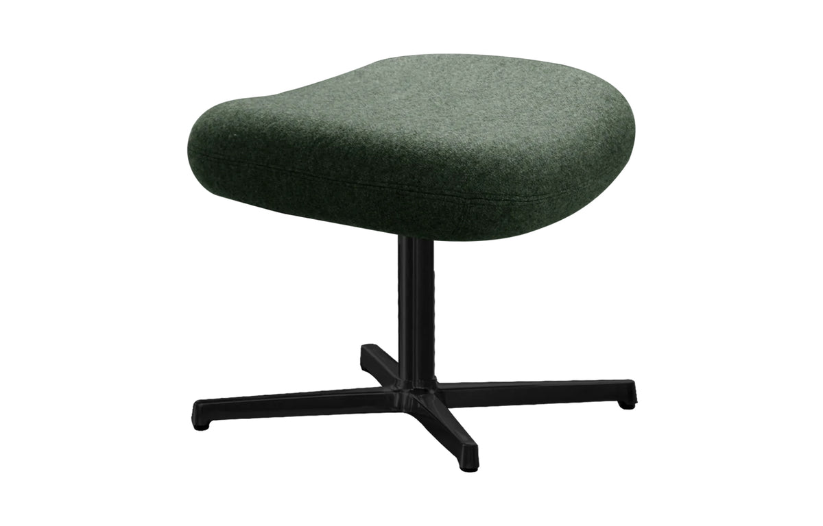 Pace Footstool by Cane-Line - Black Aluminum, Dark Green Zen.