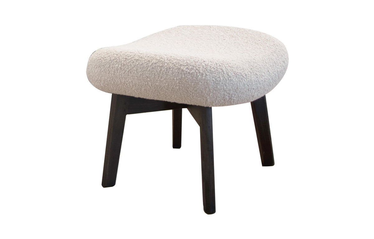 Pace Footstool by Cane-Line - Dark Brown Mahogany, White Scent.