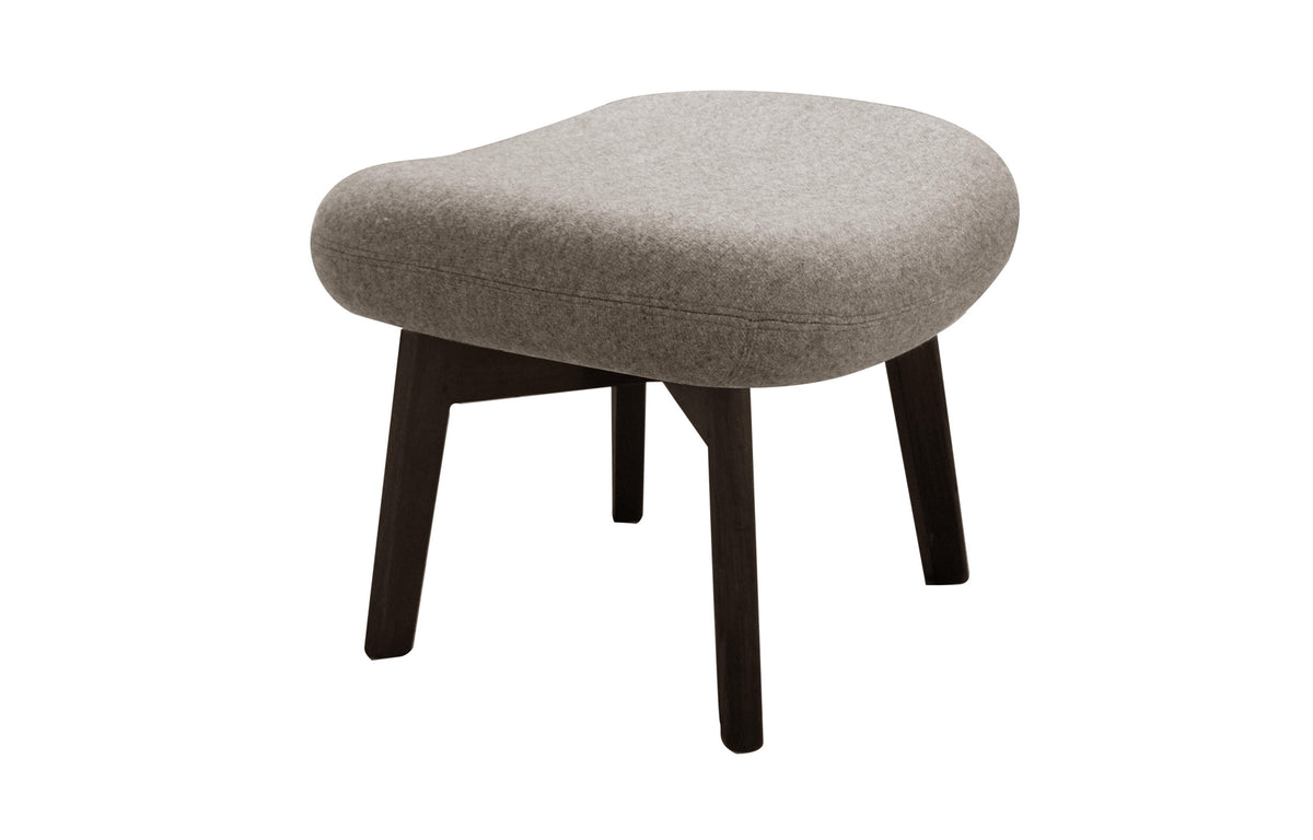 Pace Footstool by Cane-Line - Dark Brown Mahogany, Light Brown Zen.
