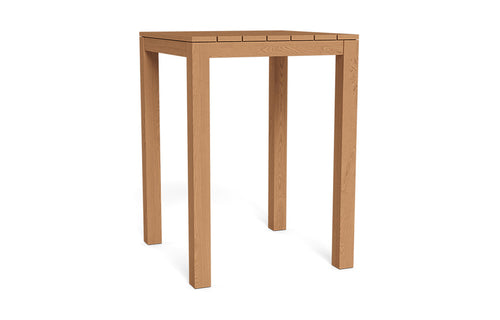 Pacific Bar Table by Harbour - Square, Natural Teak, Natural Teak.