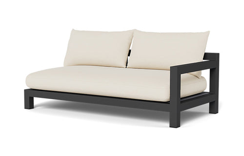 Pacific Right Arm Sectional Sofa by Harbour - Asteroid Aluminum, Ivory Siesta.