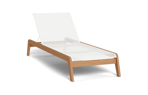 Pacific Sunlounger by Harbour - Stackable Sunlounger, Natural Teak, Batyline White.