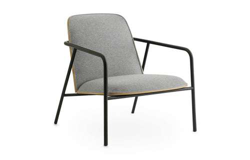 Pad Lounge Chair by Normann Copenhagen - Low, Black Steel/Oak, Group 2.