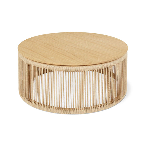 Palma Coffee Table by Gus Modern, showing front view of palma coffee table.