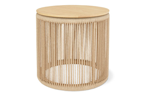 Palma End Table by Gus Modern, showing front view of palma end table.