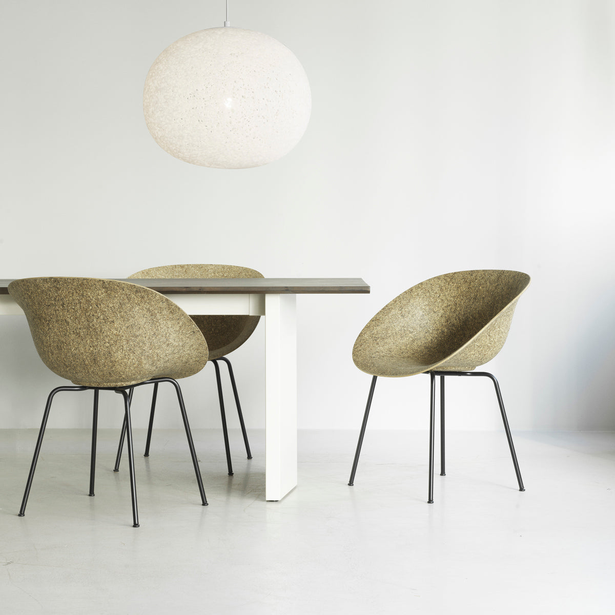 Panel Table by Normann Copenhagen, showing closeup view of panel table in live shot.