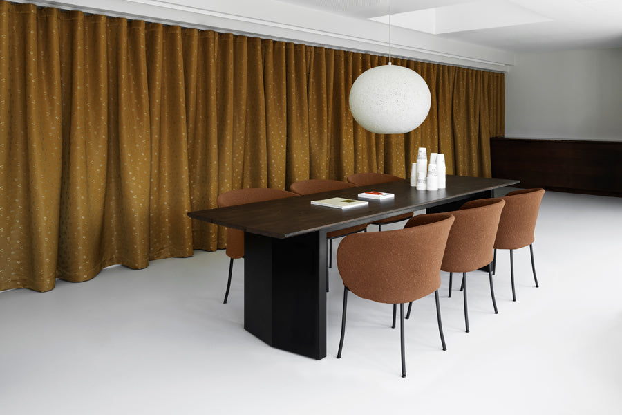 Panel Table by Normann Copenhagen, showing panel table in live shot.