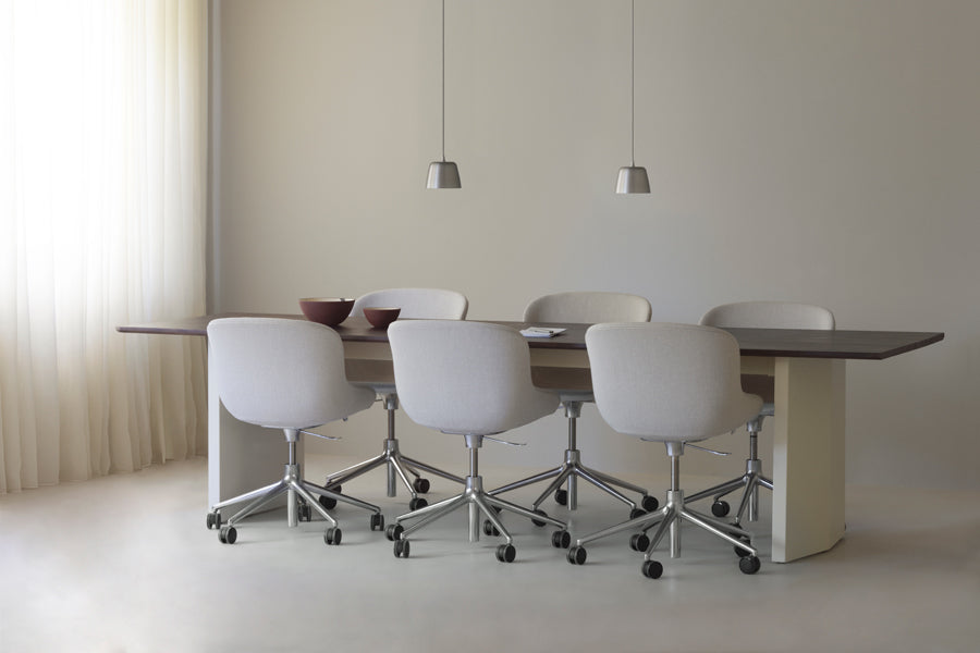 Panel Table by Normann Copenhagen, showing panel table in live shot.