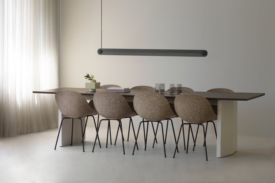 Panel Table by Normann Copenhagen, showing panel table in live shot.