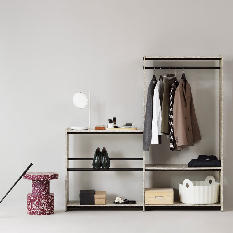 Pap Bookcase by Normann Copenhagen, showing pap bookcase in live shot.
