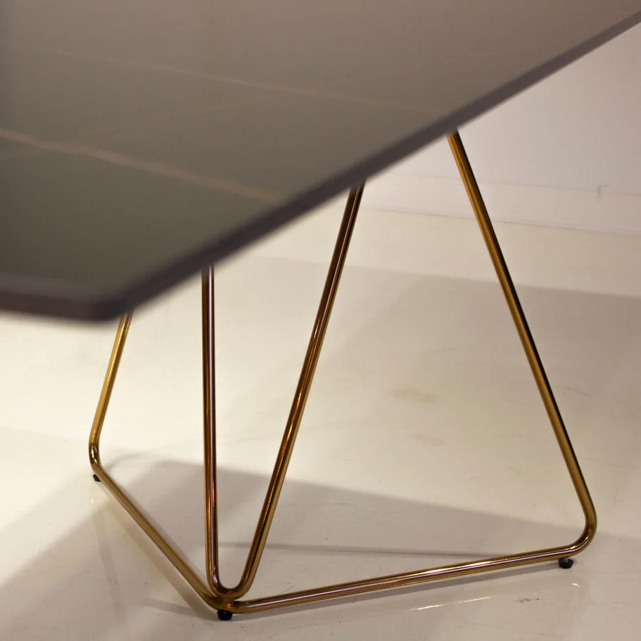 Papillon Dining Table by Mobital, showing closeup view of papillon dining table in live shot.
