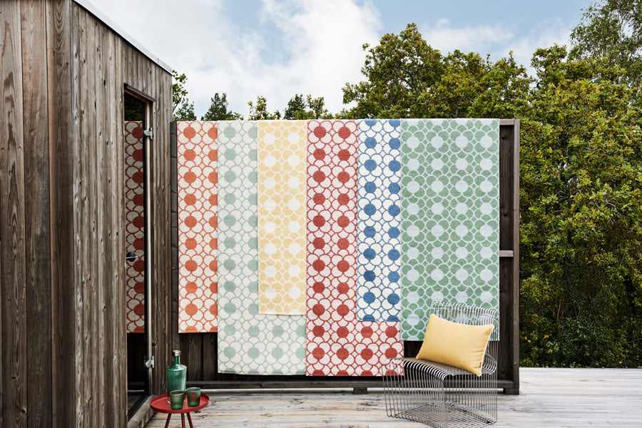 Anya Oregano Runner Rug by Pappelina, showing anya oregano runner rug in live shot.