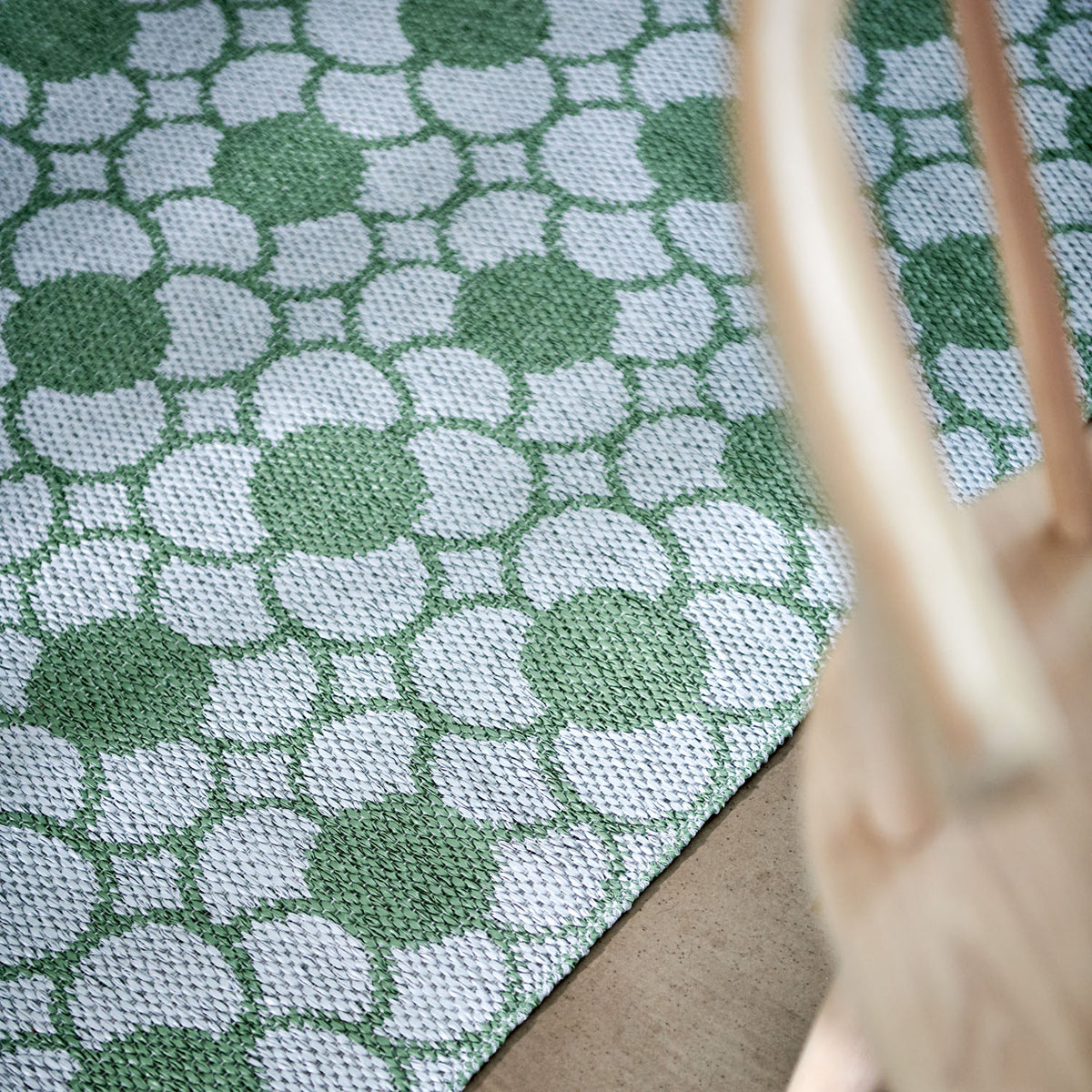 Anya Oregano Runner Rug by Pappelina, showing anya oregano runner rug in live shot.