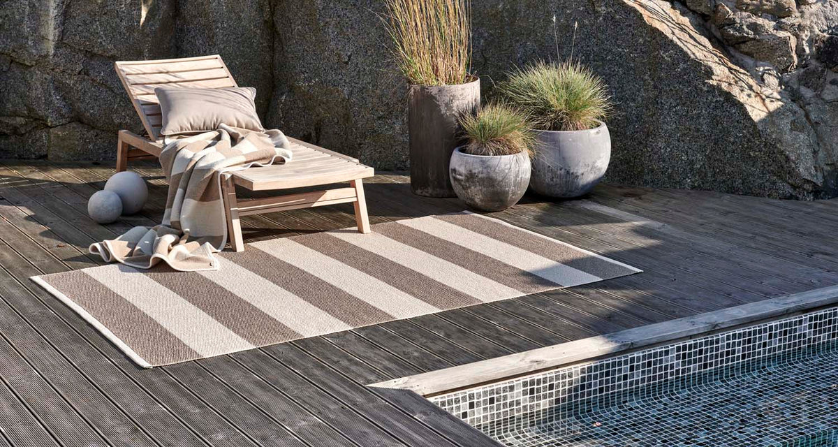 BOB Charcoal Runner Rug by Pappelina, showing bob charcoal runner rug in live shot.