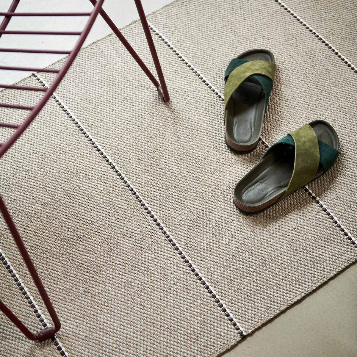 Lea Potato Runner Rug by Pappelina, showing lea potato runner rug in live shot.
