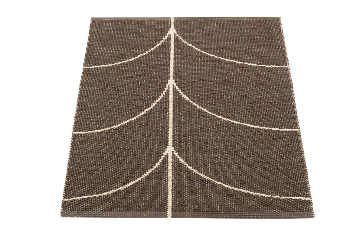 Leif Dark Brown Runner Rug by Pappelina - 2.25' x 3'.