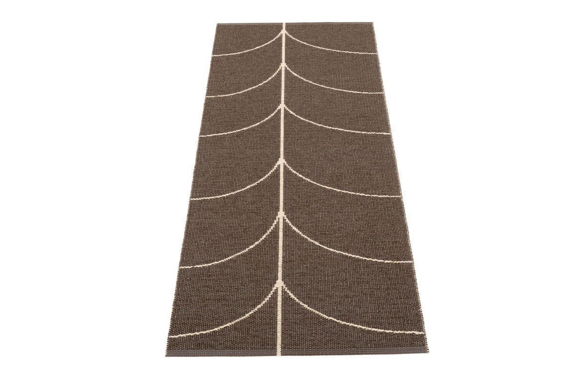 Leif Dark Brown Runner Rug by Pappelina - 2.25' x 6'.