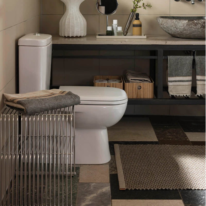 NILS Dark Brown Runner Rug by Pappelina, showing nils dark brown runner rug in live shot.