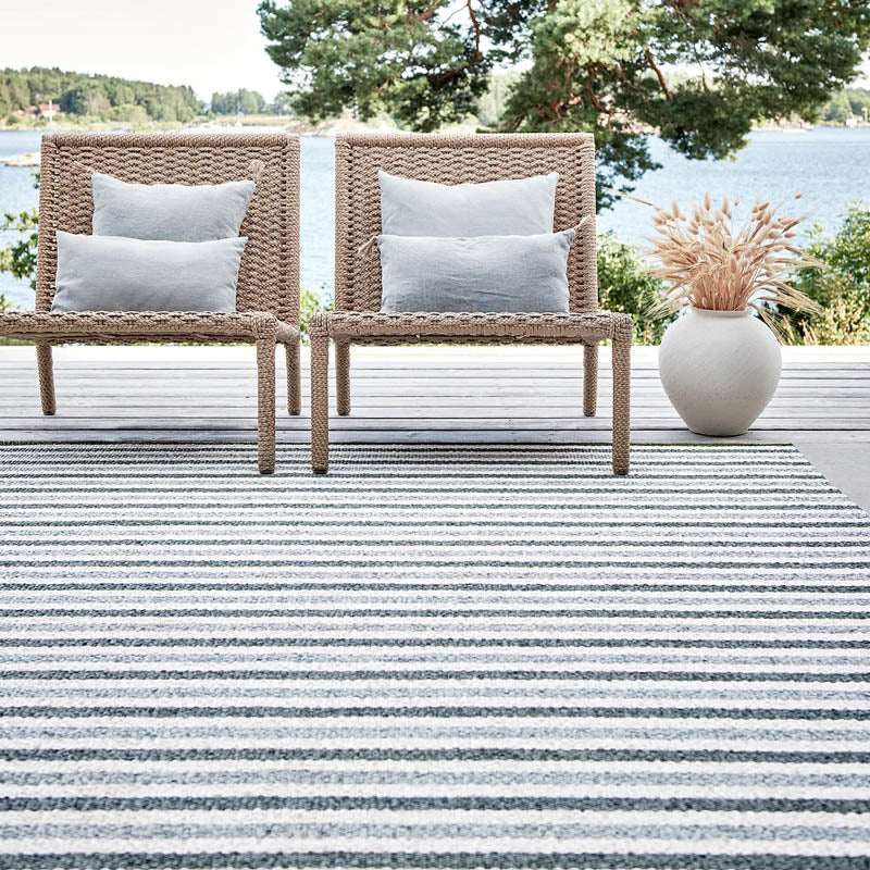TEO Sage Runner Rug by Pappelina, showing teo sage runner rug in live shot.