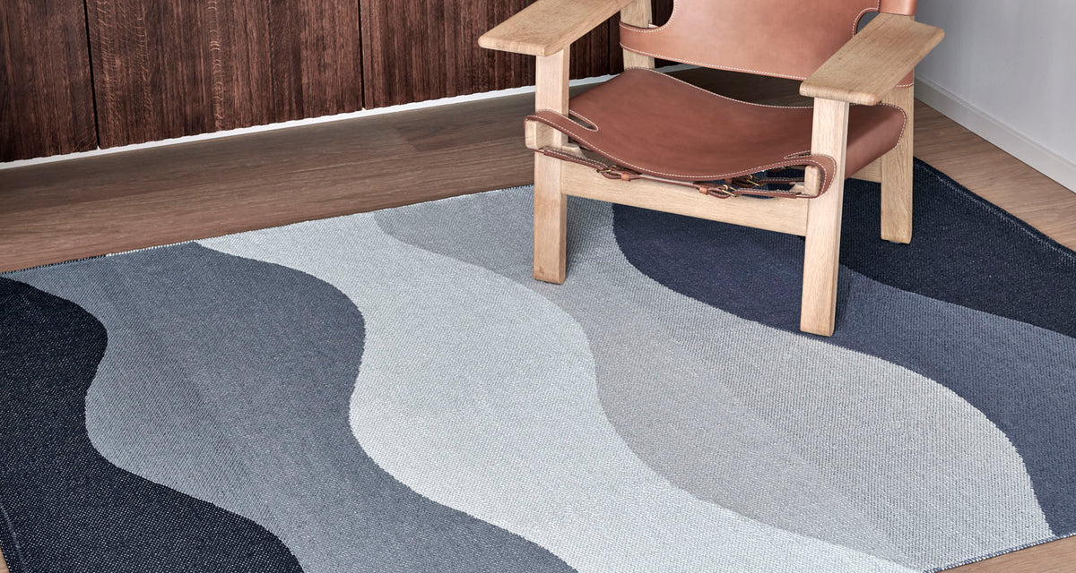Urvi Water Runner Rug by Pappelina, showing urvi water runner rug in live shot.