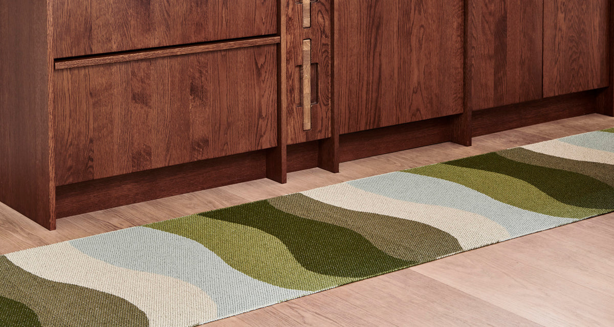 Urvi Woods Runner Rug by Pappelina, showing urvi woods runner rug in live shot.