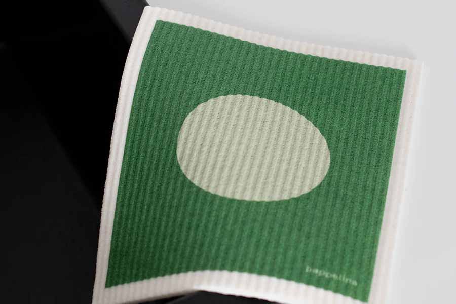 VERA POP Dish Cloth by Pappelina, showing vera pop dish cloth in live shot.
