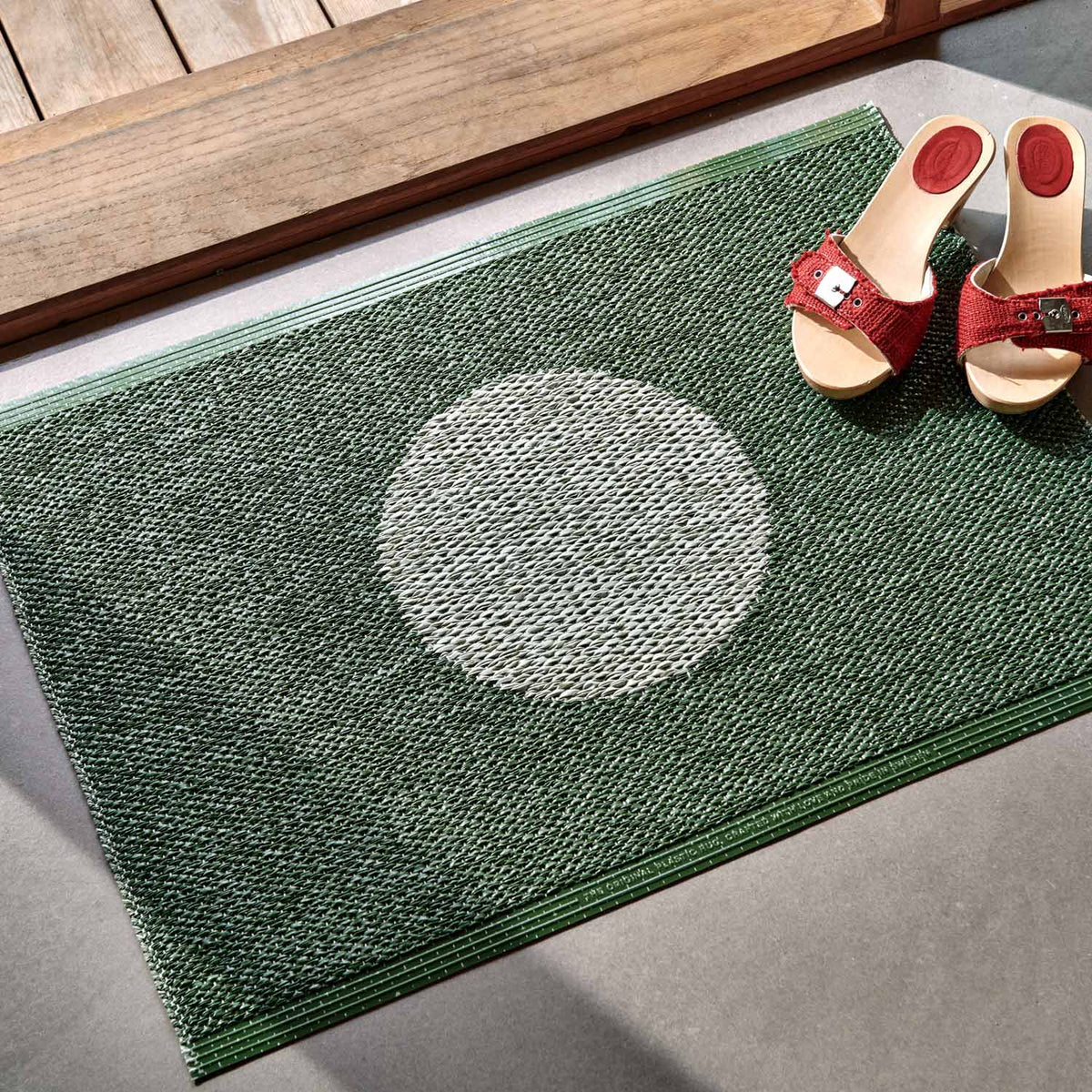 Vera Pop Leaf Runner Rug by Pappelina, showing vera pop leaf runner rug in live shot.