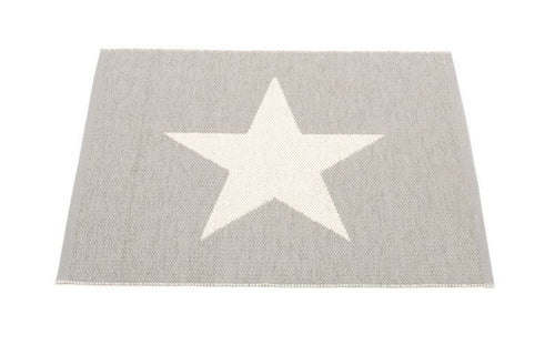 Viggo Small One Rug by Pappelina - Grey & Vanilla.