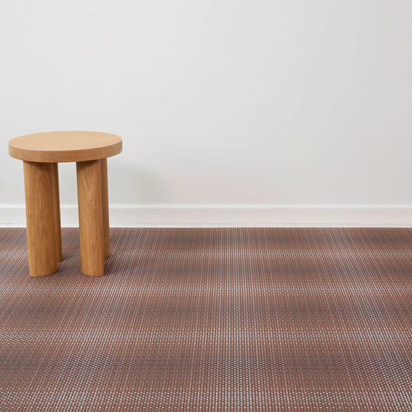 Parade Floor Mat by Chilewich, showing closeup view of parade floor mat in live shot.