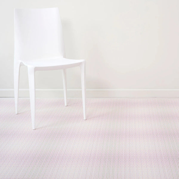 Parade Floor Mat by Chilewich, showing closeup view of parade floor mat in live shot.