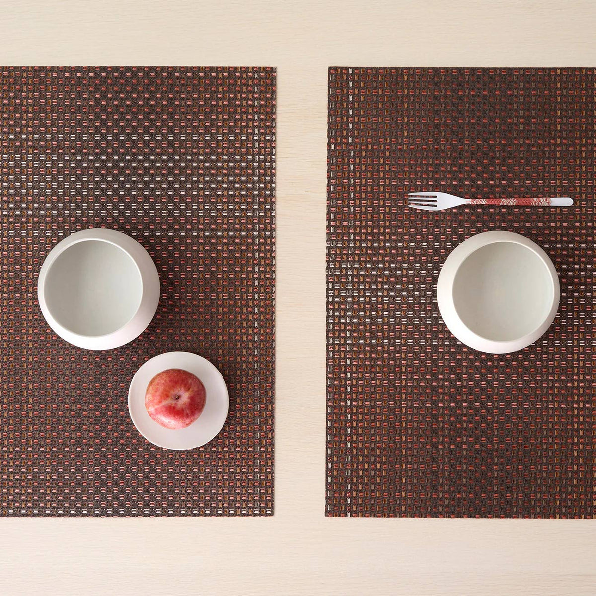 Parade Placemat by Chilewich, showing closeup view of parade placemats in live shot.