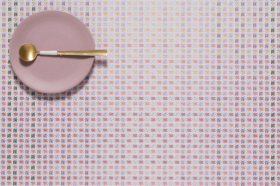 Parade Placemat by Chilewich, showing closeup view of parade placemat in live shot.