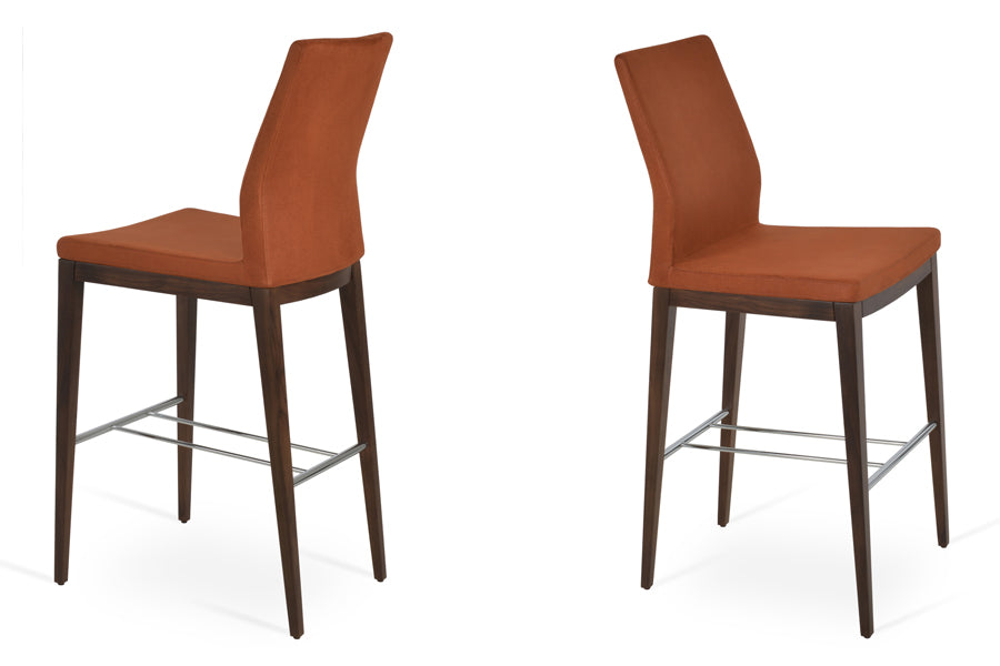 Pasha Wood Counter Stool by SohoConcept, showing wood counter/bar stools together.