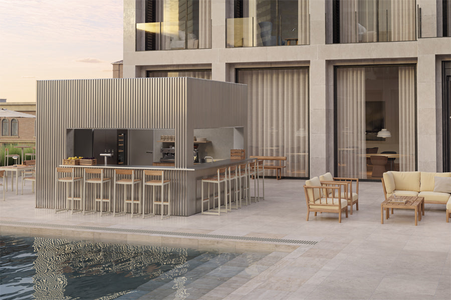Pelagus Stool by Fritz Hansen, showing pelagus stool in live shot.