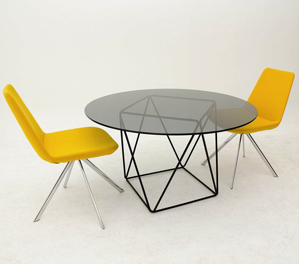 Pera Chair by B&T, showing pera chairs in live shot.