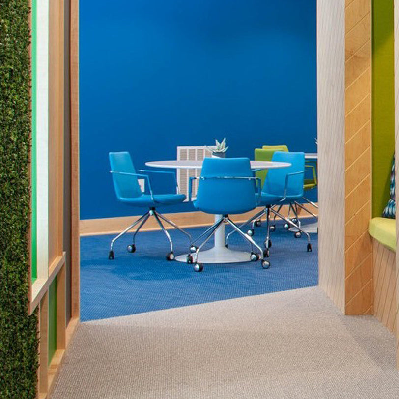 Pera Desk Chair by B&T, showing pera desk chairs in live shot.