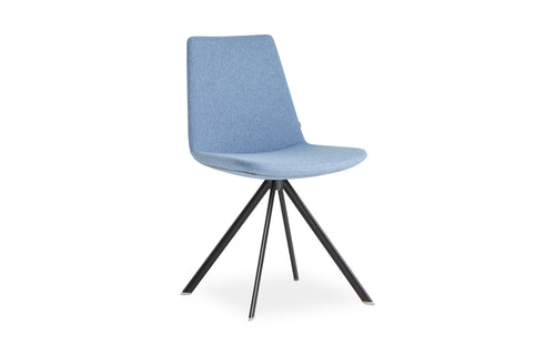 Pera Ellipse Chair by B&T - Blue Nino Fabric + Black Base *.